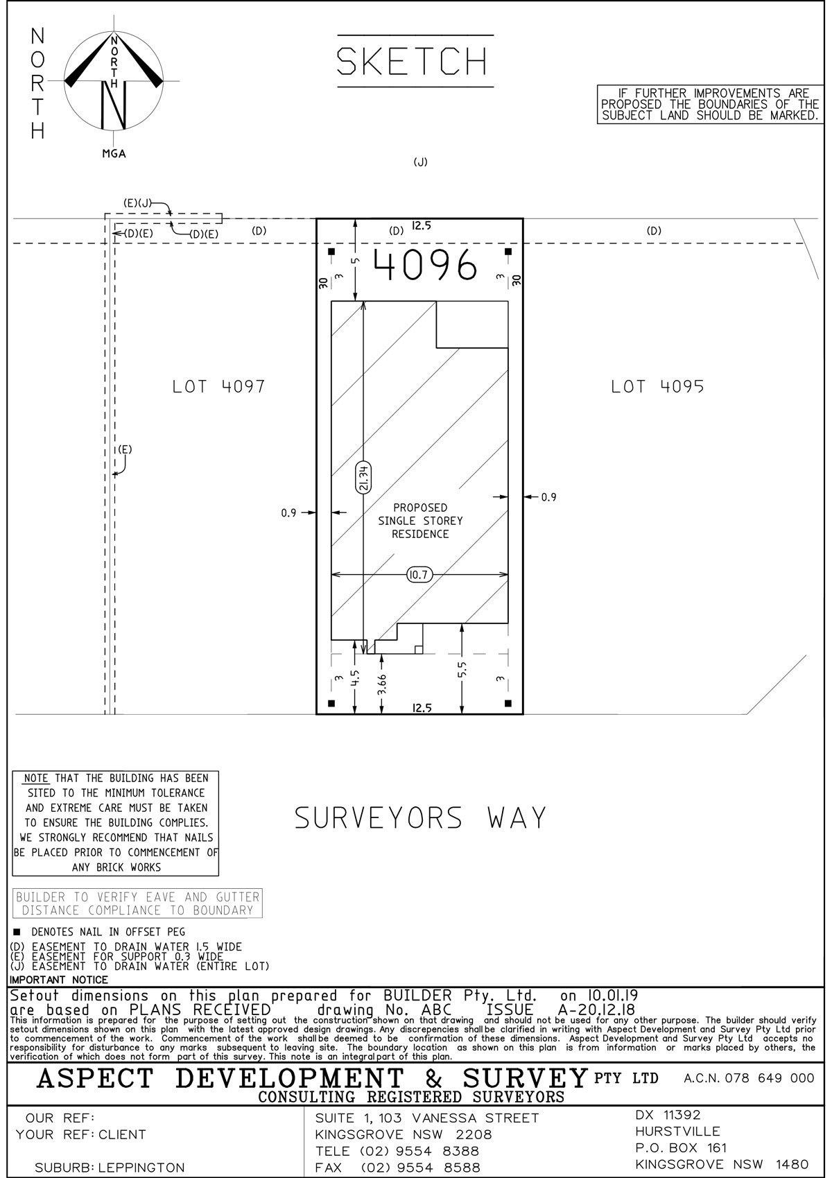 construction setouts-surveys